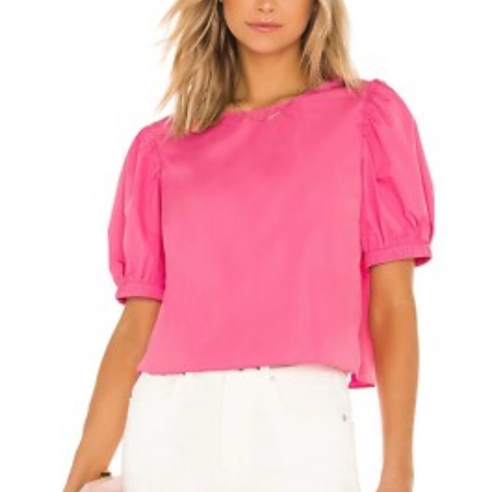 Amanda Uprichard Hot Pink Heidi Blouse